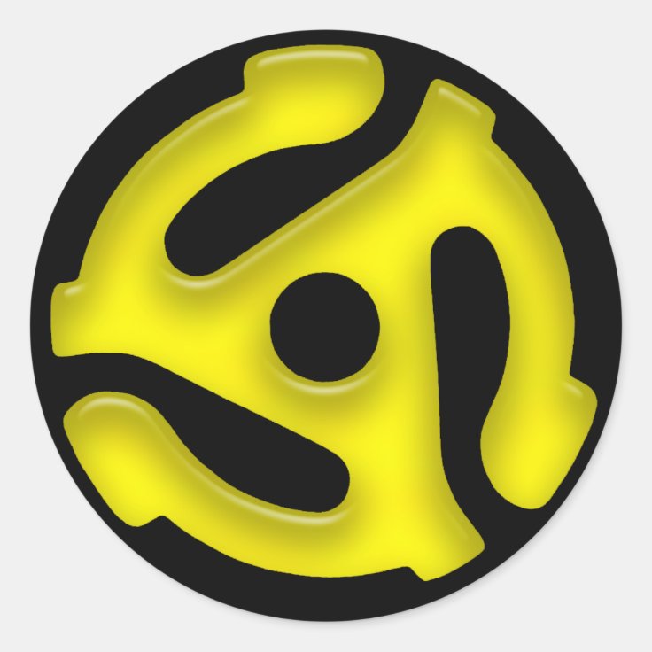45 RPM Record Adapter Sticker | Zazzle