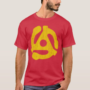 45 RPM Record Adapter Vintageurntable Yellow Rough T-Shirt