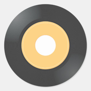 45 rpm Record Classic Round Sticker