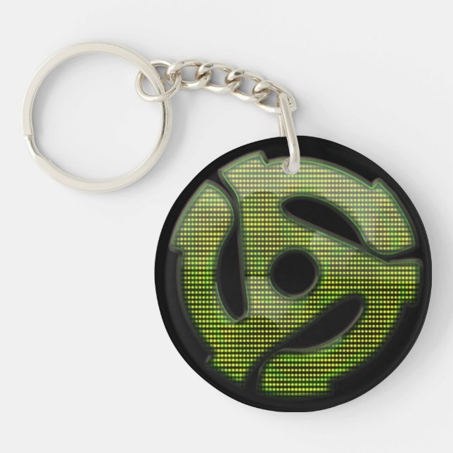 45 rpm Reflector Keychain (Front)