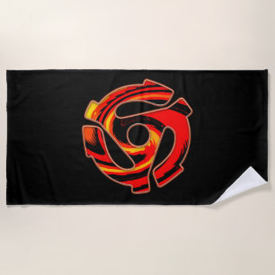 45 RPM Spider  Beach Towel