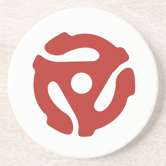 45 RPM Vinyl Record Adapter Audiophile Coaster (Front)