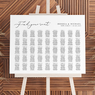 45 Tables Large Find Your Seat Seating Chart Foam Board