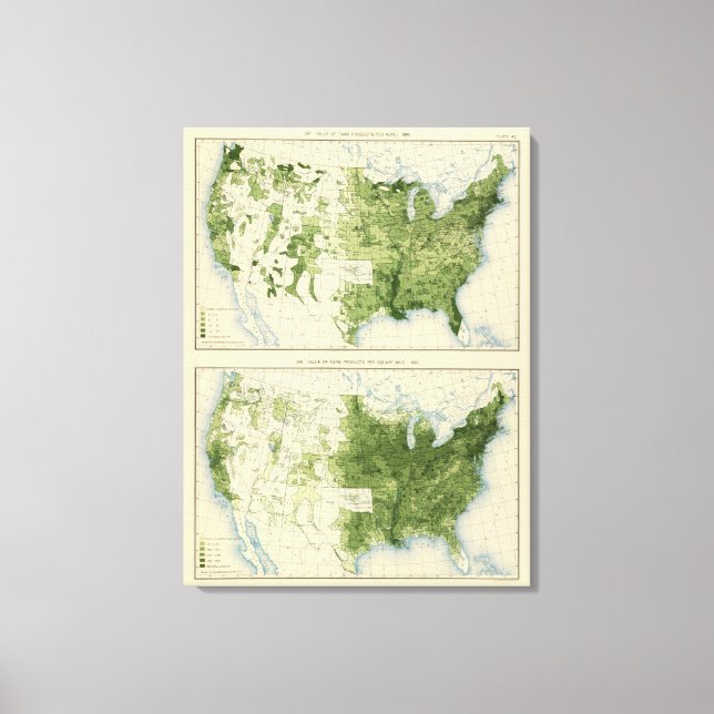 45 Value farm products 1890 Canvas Print (Front)