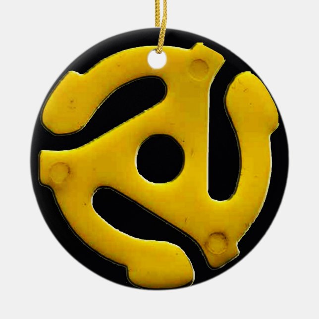 45 Vinyl Record Album Plastic Insert Ceramic Ornament (Front)