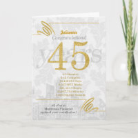 45 Year Employee Anniversary Business Elegance