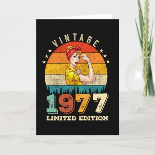 45 Year Old 1977 Vintage 45th Birthday Gifts women Card