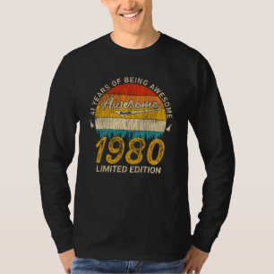 45 Year Old 1980 Retro Awesome 45th Birthday Gift T-Shirt