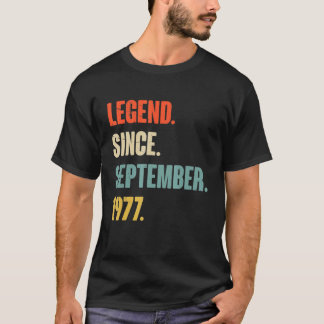 45 Year Old 45th Birthday   Legend Since September T-Shirt