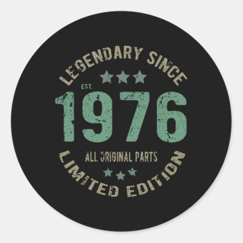 45 Year Old Bday Legend 45th Birthday Classic Round Sticker