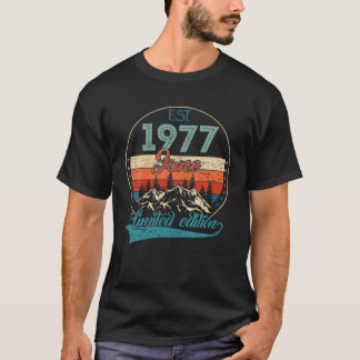 45 Year Old Birthday Gift EST June 1977 Limited Ed T-Shirt