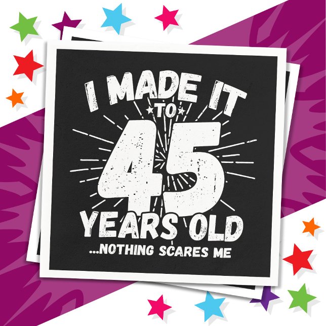 45 Year Old Sarcastic Meme Funny 45th Birthday Napkins (Creator Uploaded)