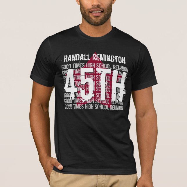 45 Year School Reunion Any Calendar Year STAR V18J T-Shirt (Front)