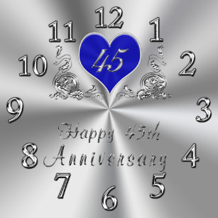 45 Year Wedding Anniversary Gifts Sapphire Clock