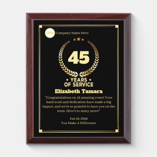 45 Years Employee Anniversary Appreciation Message