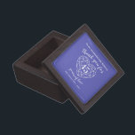 45 years of love sapphire blue custom thank you gift box<br><div class="desc">Simple outline heart stone effect line art graphic 45th Wedding Anniversary gift box. Customize with your own choice of name and relationship. Currently reads to my wonderful wife Thank you for 45 years of love. Ideal for an 45th anniversary sapphire gemstone jewellery gift. 45 years of marriage is traditionally associated...</div>