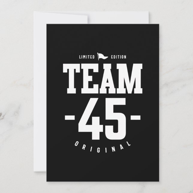 45 Years Old - 45th Birthday Funny Gift Invitation (Front)