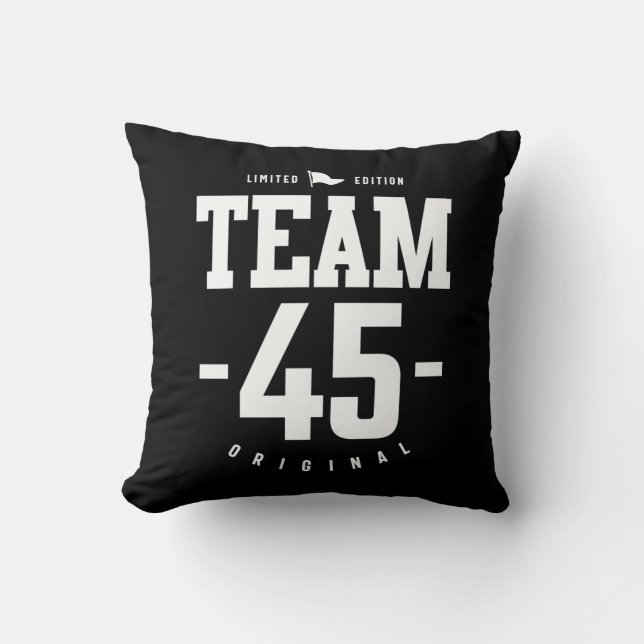 45 Years Old - 45th Birthday Funny Gift Throw Pillow (Front)