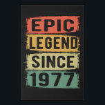 45 Years Old Bday 1977 Epic Legend 45th Birthday Faux Canvas Print<br><div class="desc">Birthday Design For anyone who's horoscope say difficult & Stubborn But totally worth.Wear it with pride at work,  school gym perfect to pair with shorts,  leggings or jeans for a casual yet trendy Look</div>