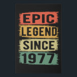 45 Years Old Bday 1977 Epic Legend 45th Birthday Faux Canvas Print<br><div class="desc">Birthday Design For anyone who's horoscope say difficult & Stubborn But totally worth.Wear it with pride at work,  school gym perfect to pair with shorts,  leggings or jeans for a casual yet trendy Look</div>