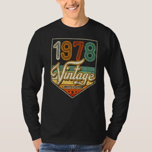 45 Years Old Gift Vintage 1978 Limited Edition 45t T_Shirt