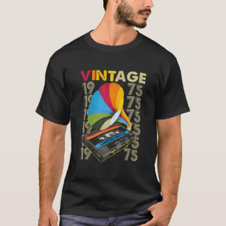 45 Years Old Gifts Vintage 1975 Music Cassette 45T T-Shirt