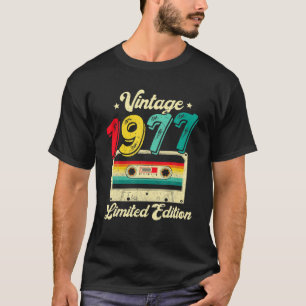 45 Years Old Vintage 1977 Cassette Tape 45Th Birth T-Shirt