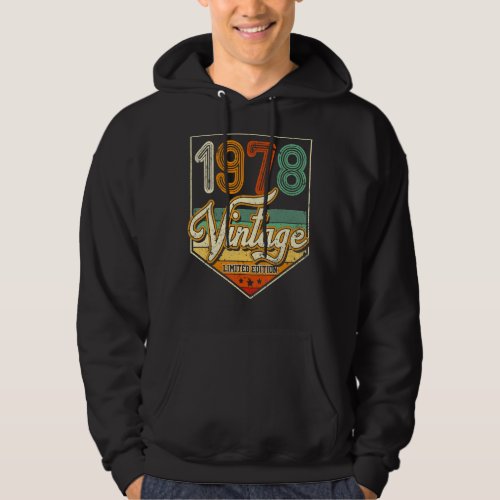 45 Years Old Vintage 1978 Limited Edition 45th Bir Hoodie