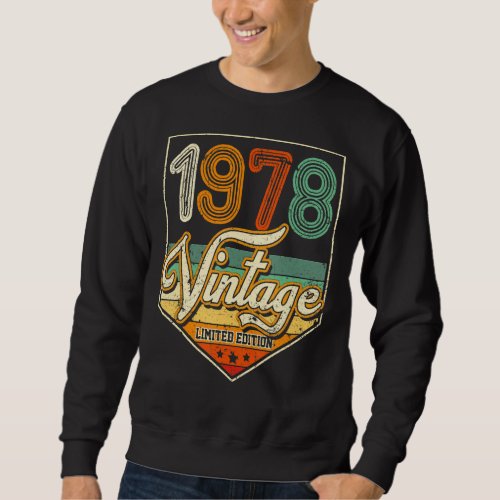 45 Years Old Vintage 1978 Limited Edition 45th Bir Sweatshirt