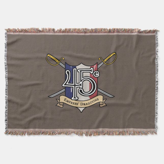 45e Empress Dragoons Throw Throw Blanket (Front)