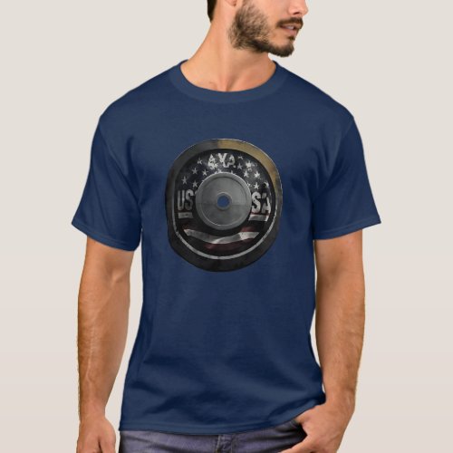 45lb Patriotic Weight Plate T_Shirt