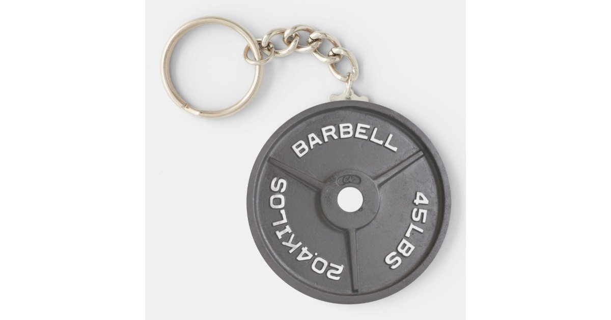 45lb Plate Barbell Keychain