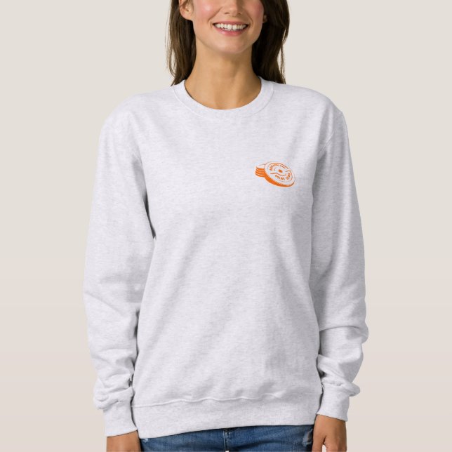 45lbs Plate Gym Warrior - Realistic Weight Plate Sweatshirt (Front)