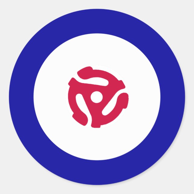 45rpm Mod Target T-Shirt Classic Round Sticker (Front)