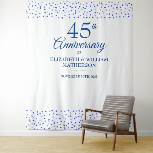 45th 65th Anniversary Hearts Photo Booth Backdrop