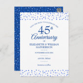 45th 65th Anniversary Love Hearts Save the Date Postcard (Front/Back)