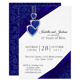 45th / 65th Sapphire Anniversary Design Card