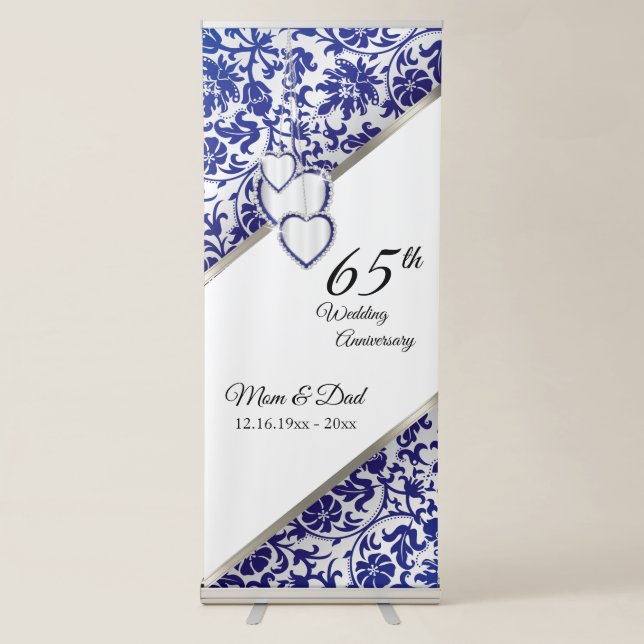 45th / 65th Sapphire Anniversary Design Retractable Banner (Front)