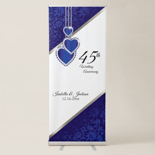 45th 65th Sapphire Anniversary Design Retractable Banner