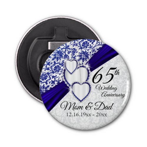 45th 65th Sapphire Blue Wedding Anniversary  Bottle Opener