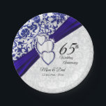 45th / 65th Sapphire Wedding Anniversary Paper Plates<br><div class="desc">⭐⭐⭐⭐⭐ 5 Star Review. 🥇AN ORIGINAL COPYRIGHT ART DESIGN by Donna Siegrist ONLY AVAILABLE ON ZAZZLE! 45th / 65th Sapphire Wedding Anniversary paper plates. This design works well for other events or occasions by simply changing the text. ⭐This Product is 100% Customizable. *****Click on CUSTOMIZE BUTTON to add, delete, move,...</div>