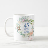 45th 65th Wedding Anniversary Country Floral Coffee Mug (Left)