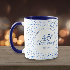45th 65th Wedding Anniversary Love Hearts Confetti Mug