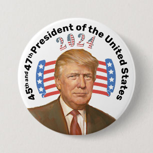 45th and 47th President Button