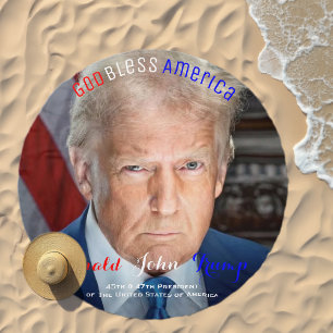 45th and 47th President of the US Donald Trump Beach Towel