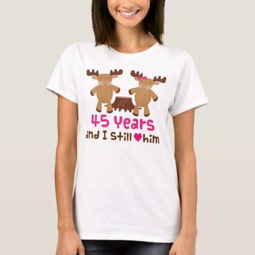 45th Anniversary Gift For Her T_Shirt