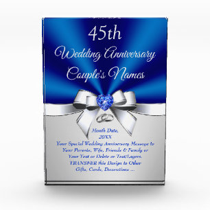 45th Anniversary Gift Ideas for Couples, Customize