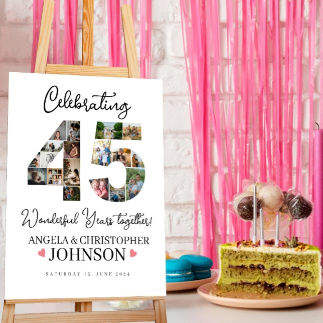 45th Anniversary Photo Collage Welcome Sign (Creator Uploaded)