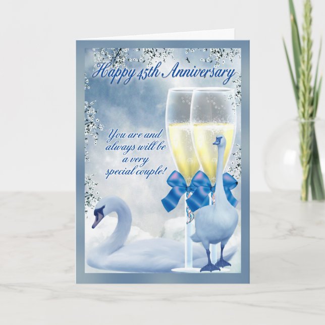45th Anniversary - Sapphire Anniversary Card (Front)