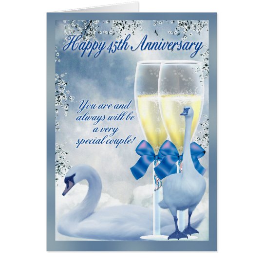 45th Anniversary - Sapphire Anniversary Card | Zazzle.com